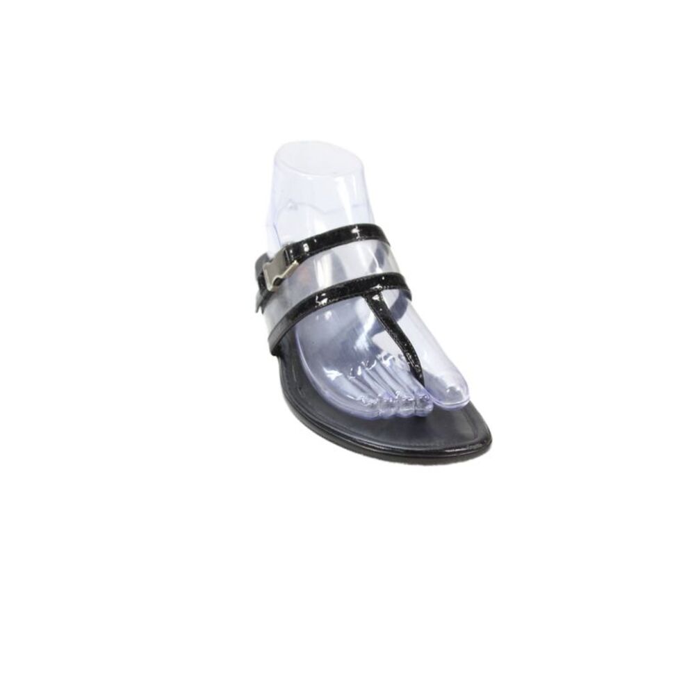 Prada Women's T-Strap Kitten Heel Embellish Sandals Black Size 39